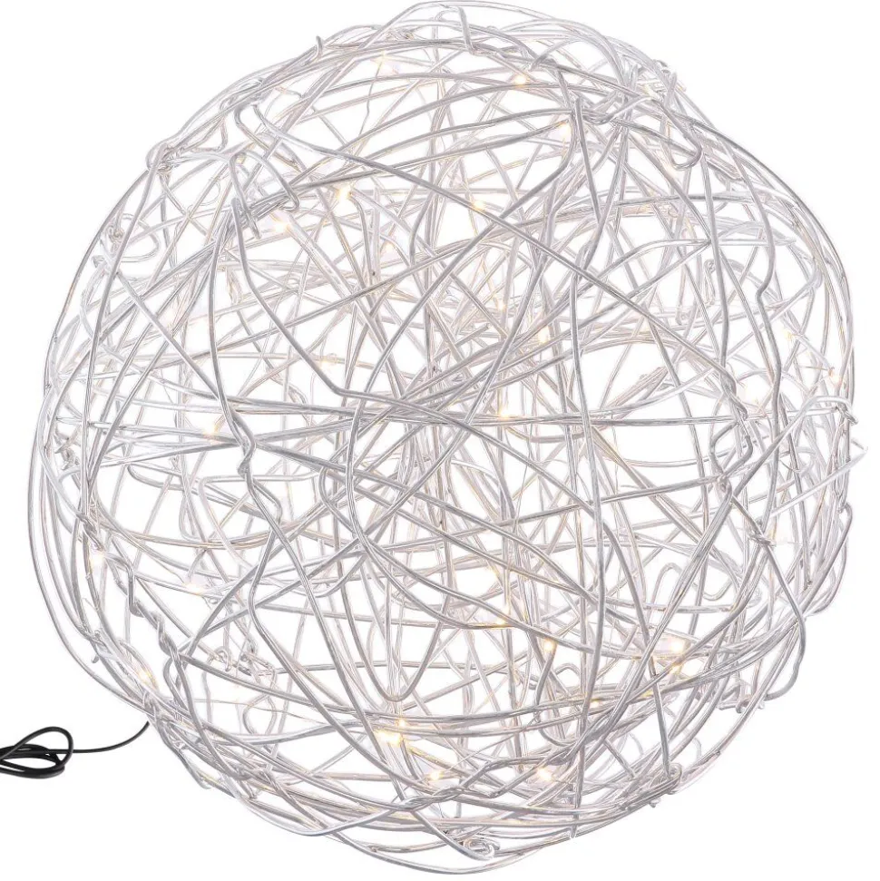 Lampe Solaire Globo Led Argente, 30 Lumieres
