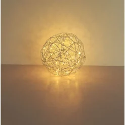 Lampe Solaire Globo Led Argente, 30 Lumieres