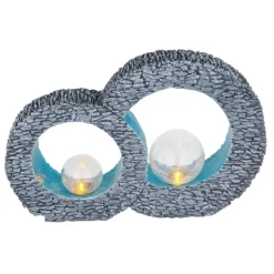 Lampe Solaire Globo Led Gris, 2 Lumieres