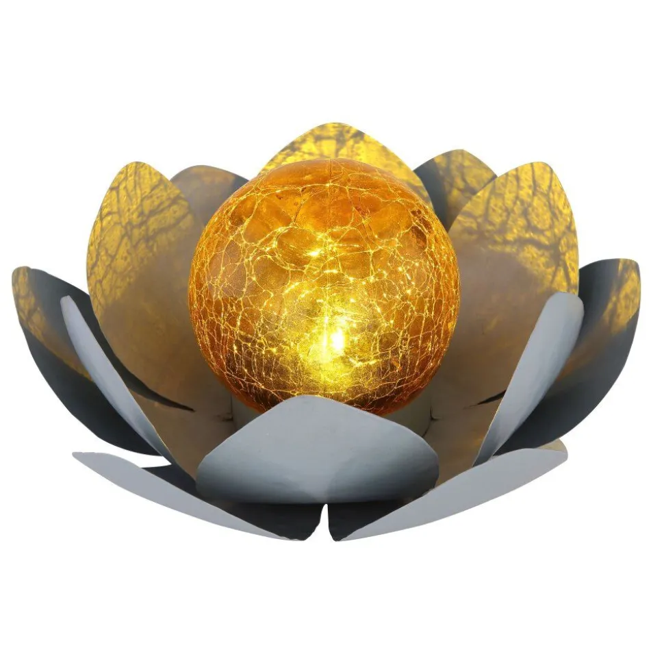Lampe Solaire Globo Led Gris, 1 Lumiere