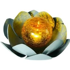 Lampe Solaire Globo Led Gris, 1 Lumiere