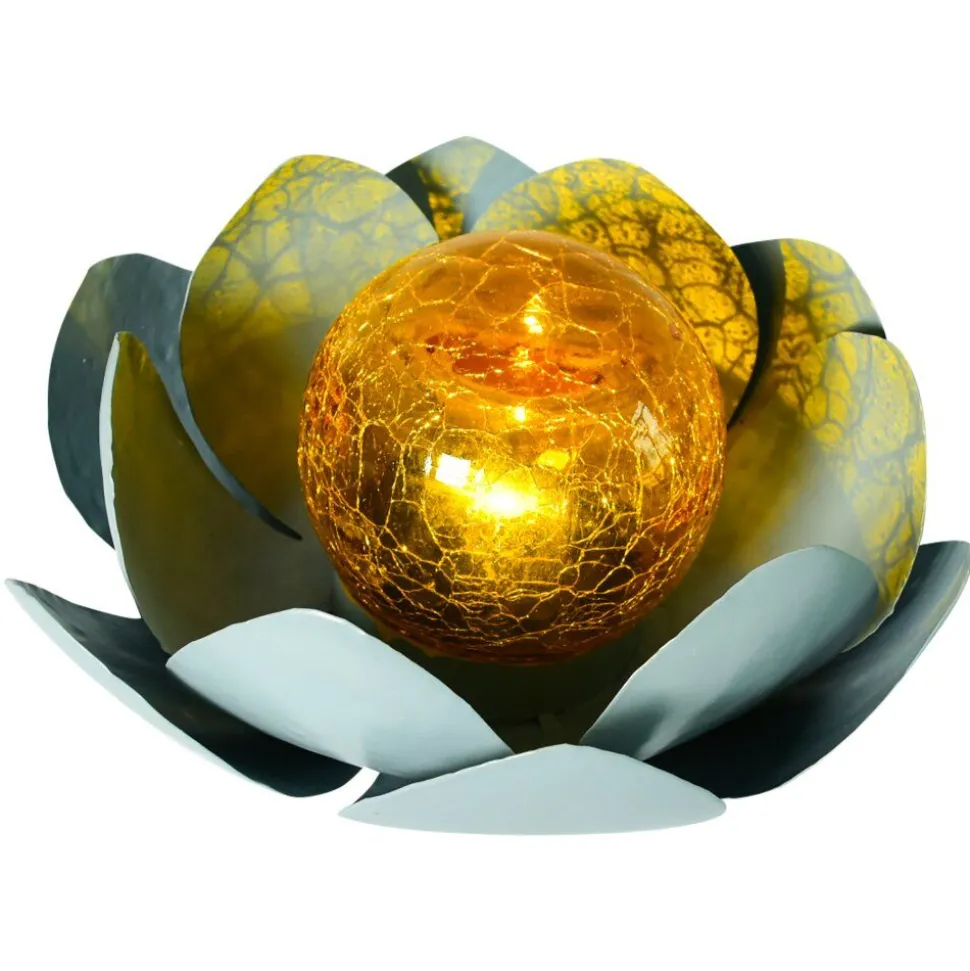 Lampe Solaire Globo Led Gris, 1 Lumiere