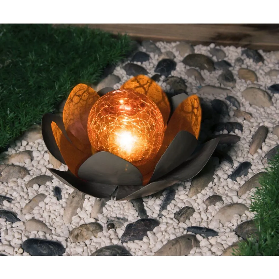 Lampe Solaire Globo Led Gris, 1 Lumiere