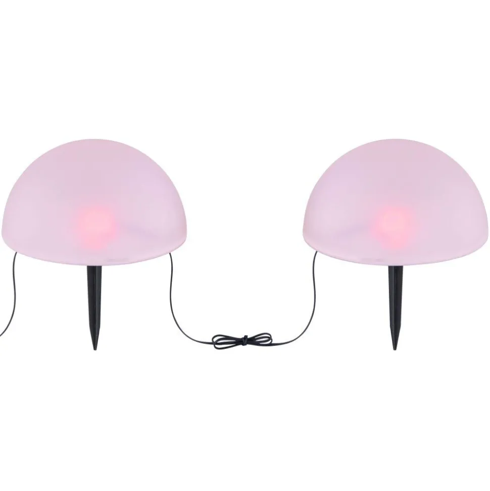 Lampe Solaire Globo Led Noir, 5 Lumieres, Changeur De Couleurs
