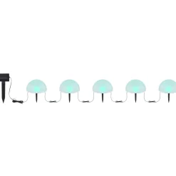 Lampe Solaire Globo Led Noir, 5 Lumieres, Changeur De Couleurs