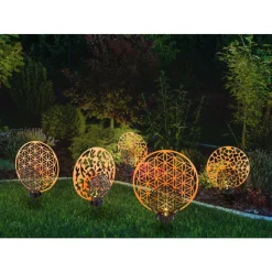 Lampe Solaire Globo Led Noir, 2 Lumieres