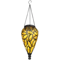 Lampe Solaire Globo Led Noir, 15 Lumieres