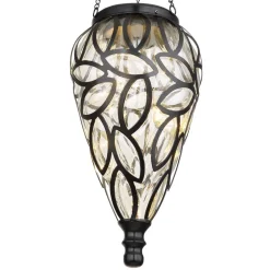 Lampe Solaire Globo Led Noir, 15 Lumieres