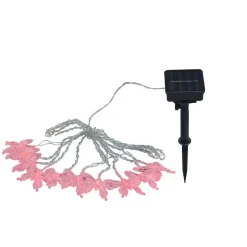 Lampe Solaire Globo Led Noir, 10 Lumieres, Changeur De Couleurs
