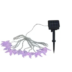 Lampe Solaire Globo Led Noir, 10 Lumieres, Changeur De Couleurs