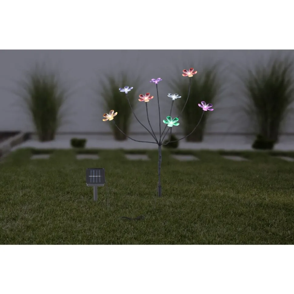Lampe Solaire Globo Led Noir, 8 Lumieres