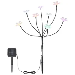 Lampe Solaire Globo Led Noir, 8 Lumieres