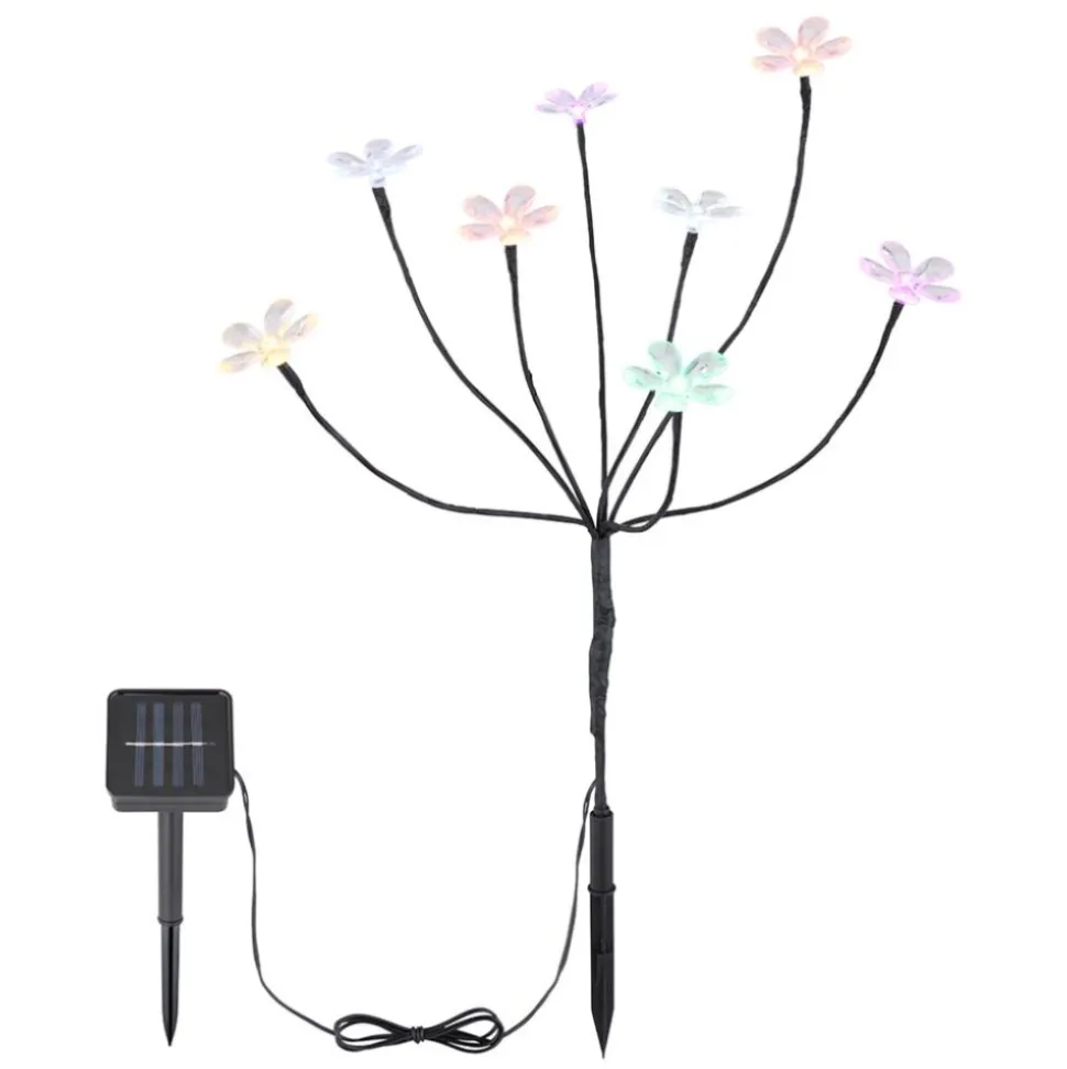 Lampe Solaire Globo Led Noir, 8 Lumieres