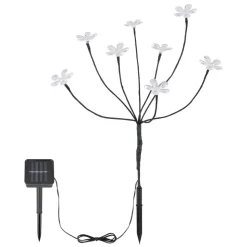 Lampe Solaire Globo Led Noir, 8 Lumieres