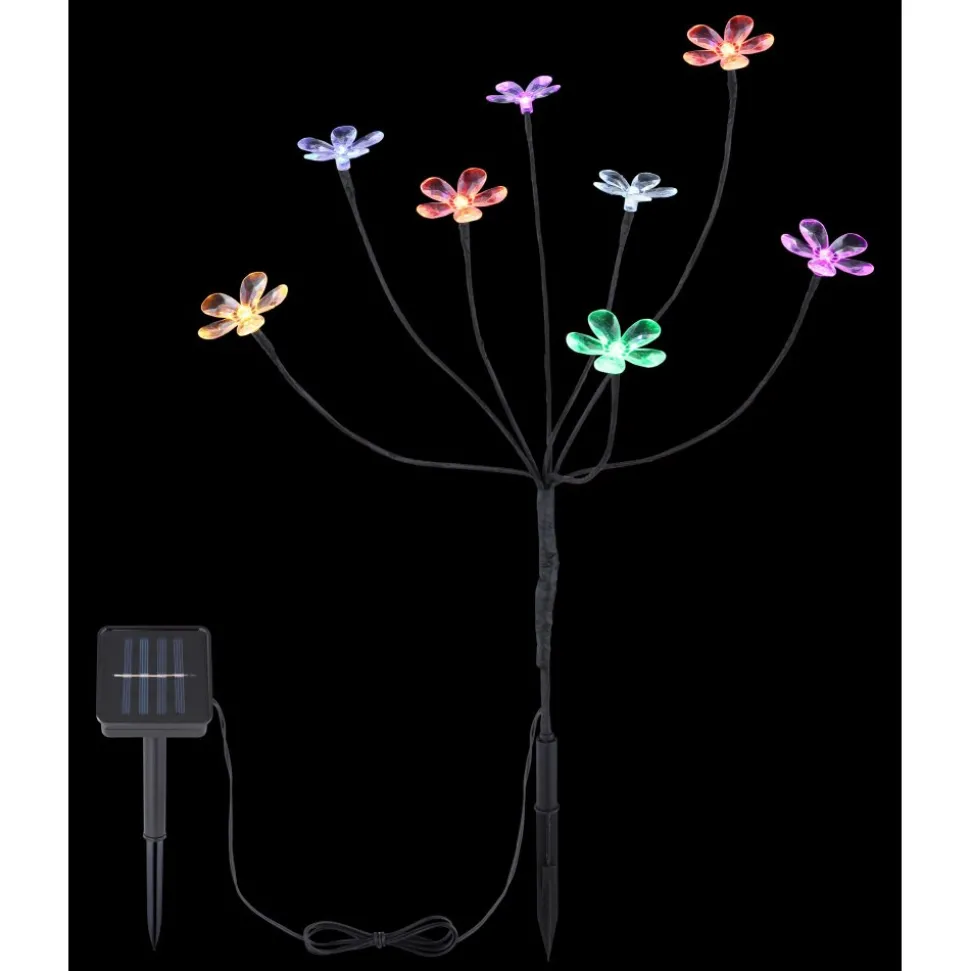 Lampe Solaire Globo Led Noir, 8 Lumieres