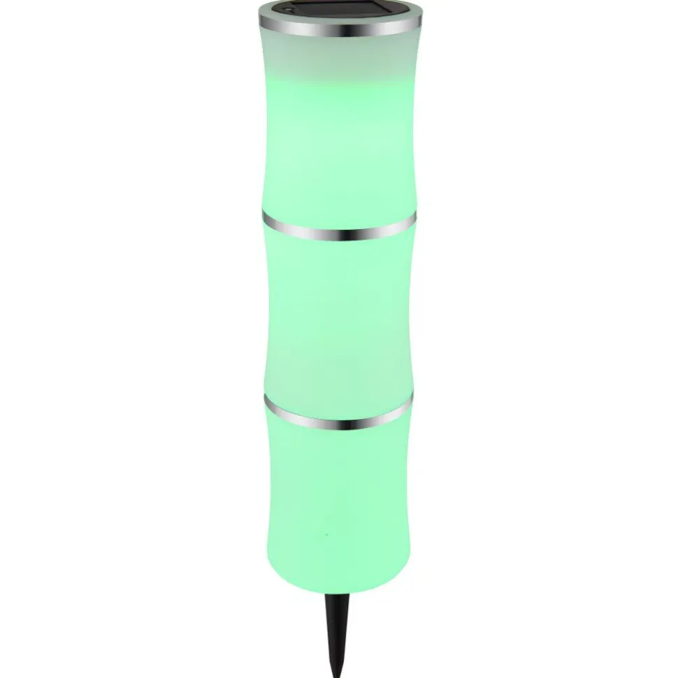 Lampe Solaire Globo Led Noir, 1 Lumiere, Changeur De Couleurs