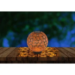 Lampe Solaire Globo Led Noir, 1 Lumiere