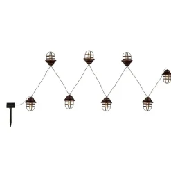 Lampe Solaire Globo Led Noir, 8 Lumieres