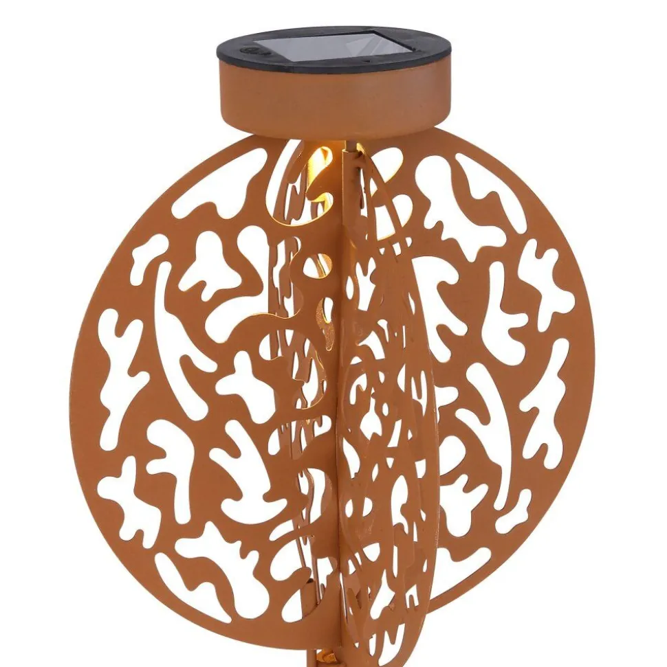 Lampe Solaire Globo Led Rouille, 1 Lumiere