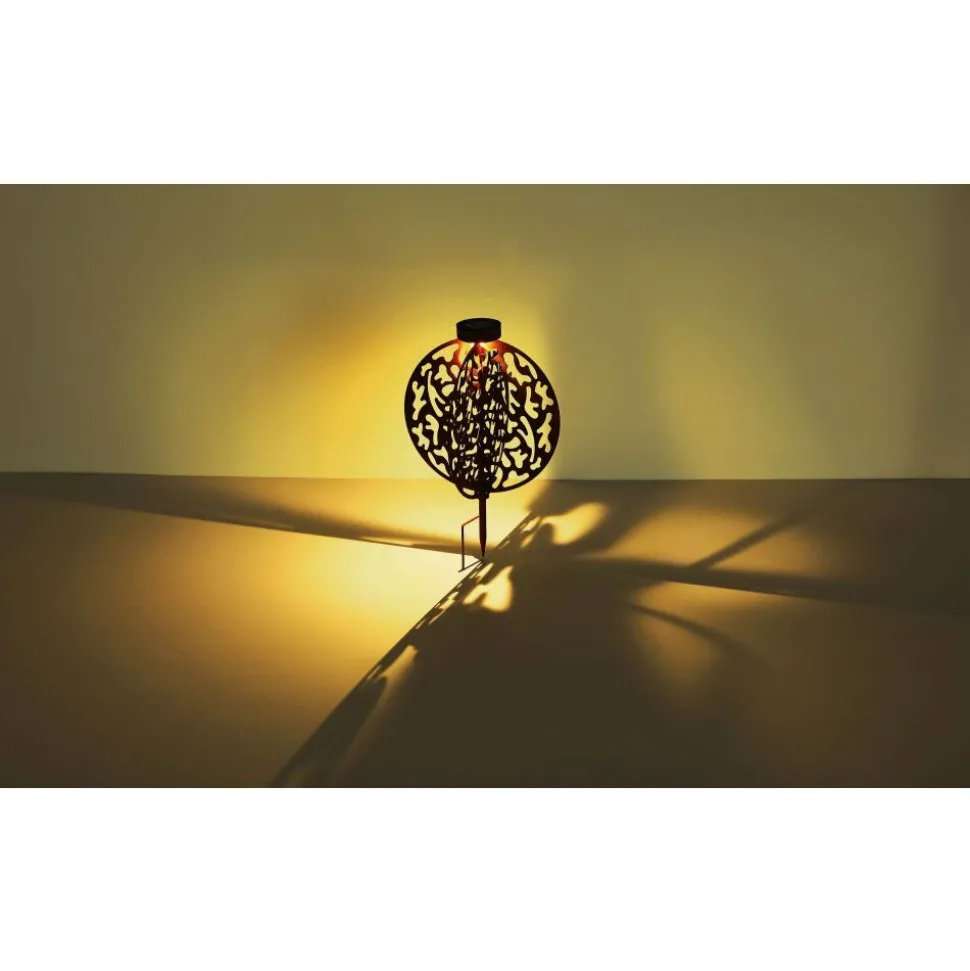 Lampe Solaire Globo Led Rouille, 1 Lumiere