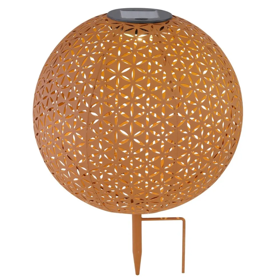 Lampe Solaire Globo Led Rouille, 1 Lumiere