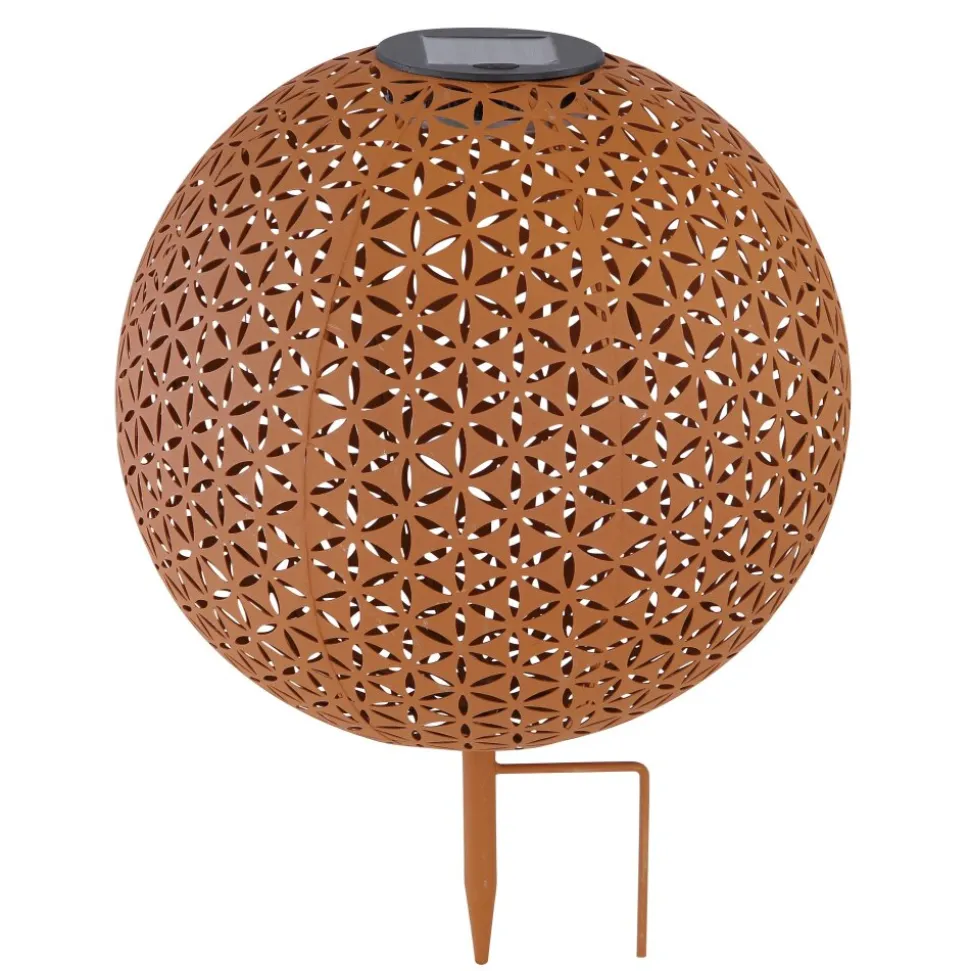 Lampe Solaire Globo Led Rouille, 1 Lumiere
