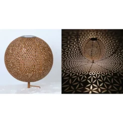 Lampe Solaire Globo Led Rouille, 1 Lumiere