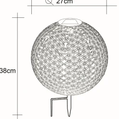 Lampe Solaire Globo Led Rouille, 1 Lumiere