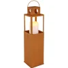 Lampe Solaire Globo Led Rouille, 1 Lumiere