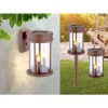 Lampe Solaire Globo Led Rouille, 3 Lumieres
