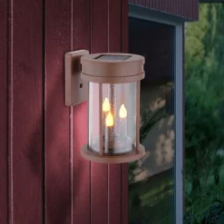 Lampe Solaire Globo Led Rouille, 3 Lumieres