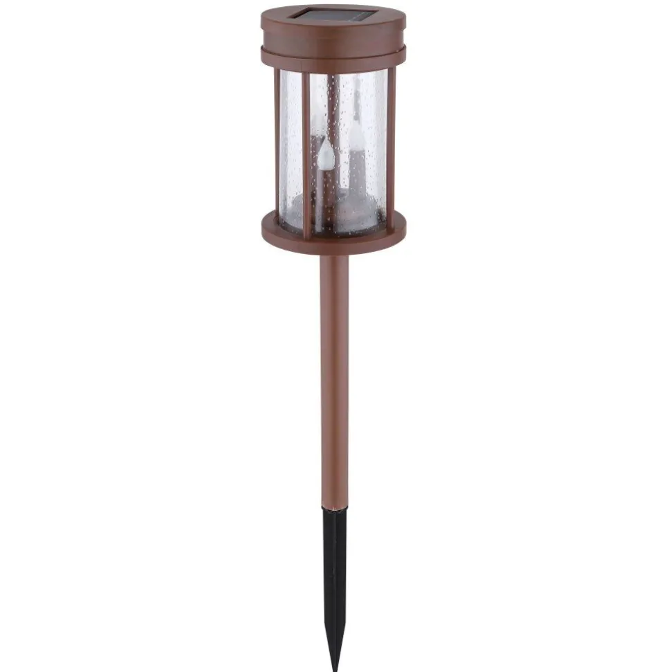 Lampe Solaire Globo Led Rouille, 3 Lumieres