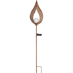 Lampe Solaire Globo Led Rouille, 1 Lumiere