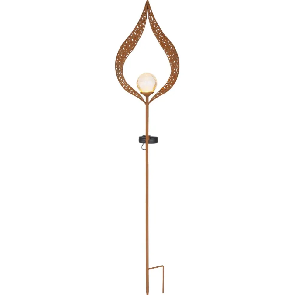 Lampe Solaire Globo Led Rouille, 1 Lumiere