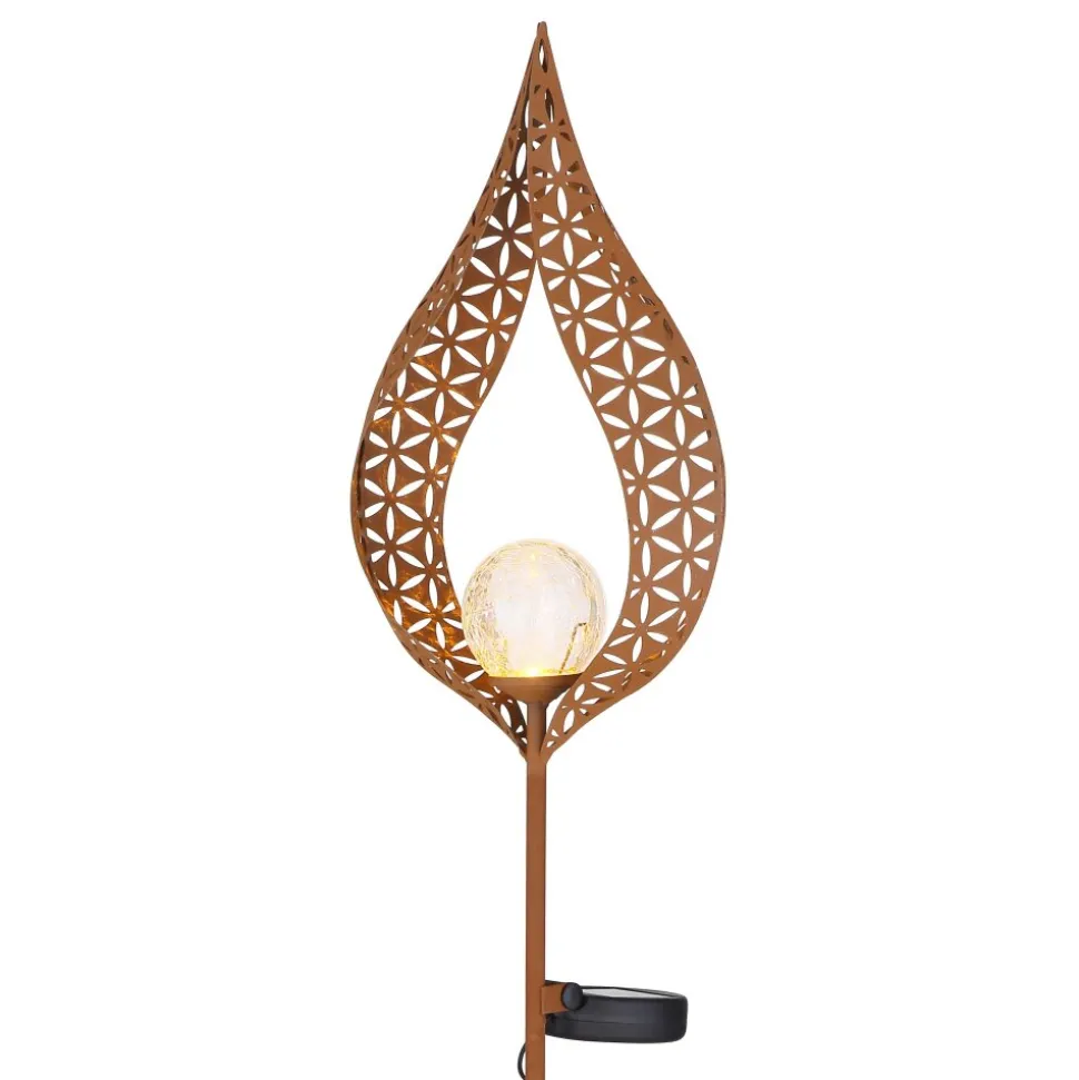 Lampe Solaire Globo Led Rouille, 1 Lumiere