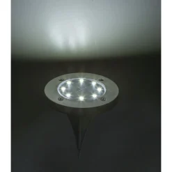 Lampe Solaire Globo Rocky Led Noir, 8 Lumieres