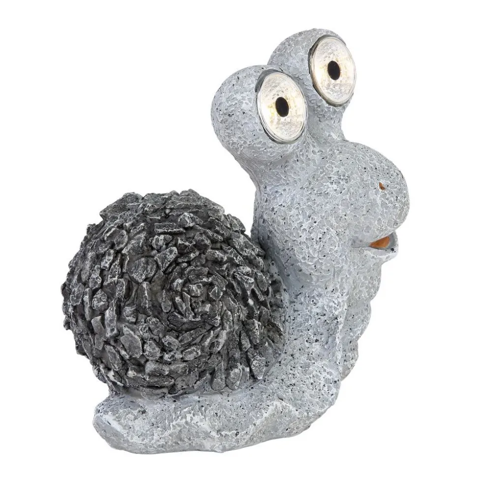 Lampe Solaire Globo Schnecke Led Gris, 2 Lumieres