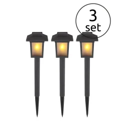 Lampe Solaire Globo Solar Led Noir, 10 Lumieres