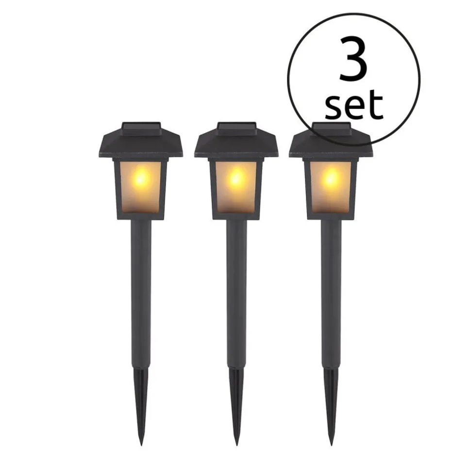 Lampe Solaire Globo Solar Led Noir, 10 Lumieres