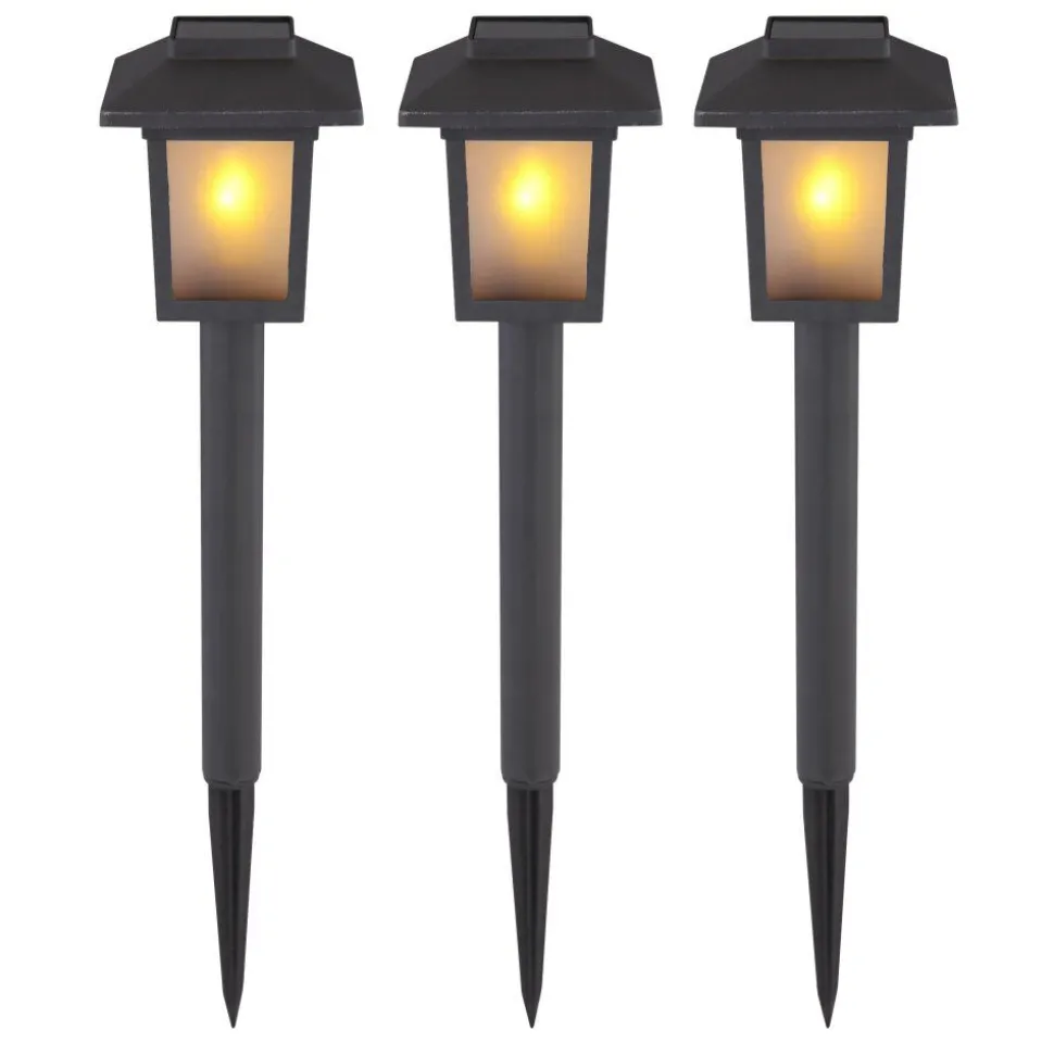 Lampe Solaire Globo Solar Led Noir, 10 Lumieres