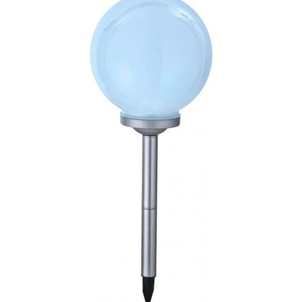 Lampe Solaire Globo Solar Led Argente, 4 Lumieres