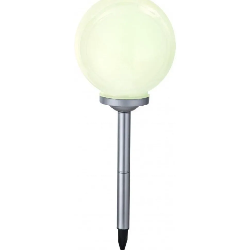 Lampe Solaire Globo Solar Led Argente, 4 Lumieres