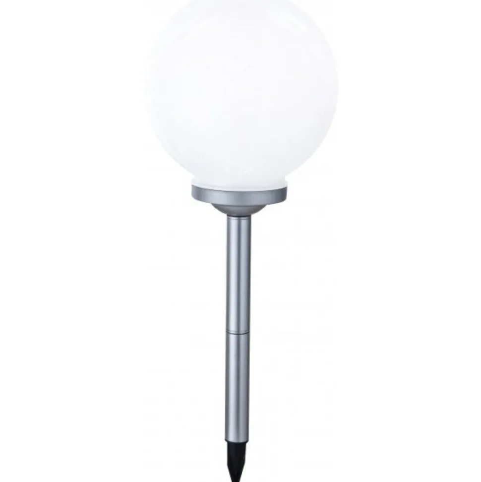 Lampe Solaire Globo Solar Led Argente, 4 Lumieres