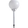 Lampe Solaire Globo Solar Led Argente, 2 Lumieres