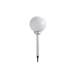 Lampe Solaire Globo Solar Led Argente, 2 Lumieres