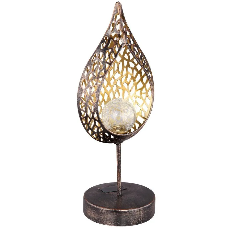 Lampe Solaire Globo Solar Led Ancien, Or, 1 Lumiere