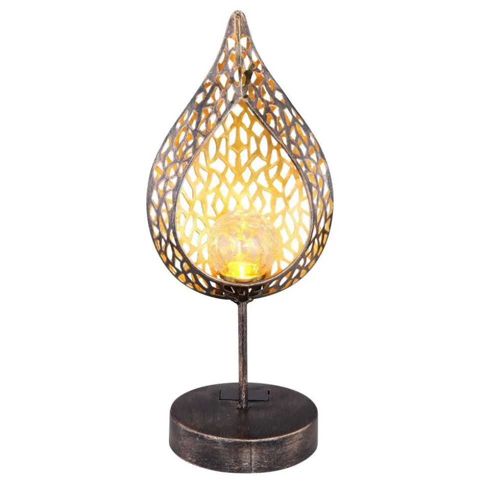 Lampe Solaire Globo Solar Led Ancien, Or, 1 Lumiere