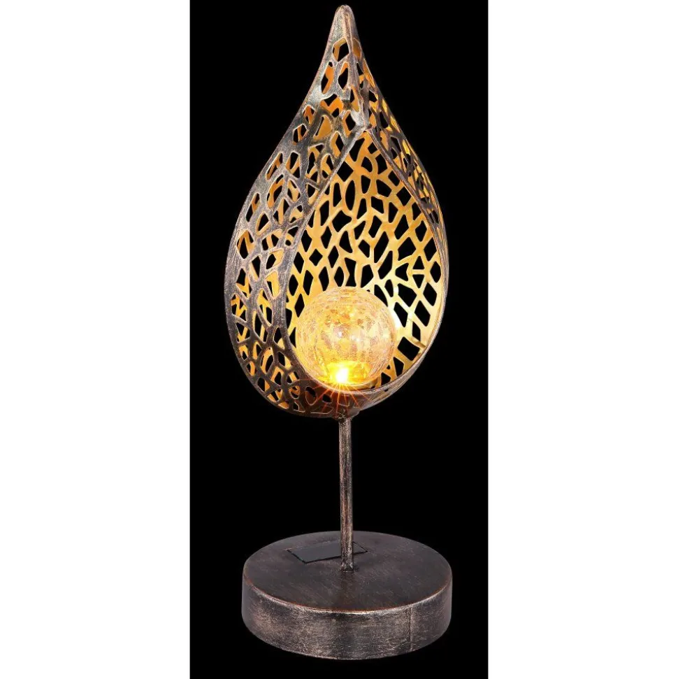 Lampe Solaire Globo Solar Led Ancien, Or, 1 Lumiere
