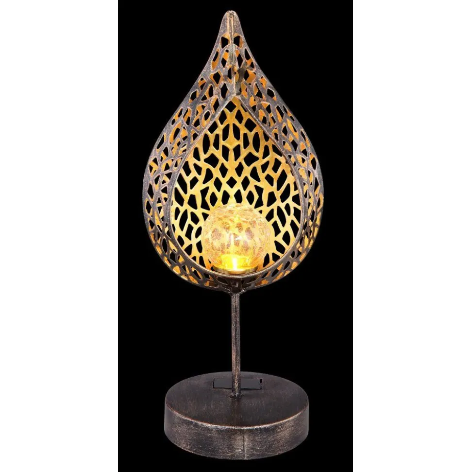 Lampe Solaire Globo Solar Led Ancien, Or, 1 Lumiere