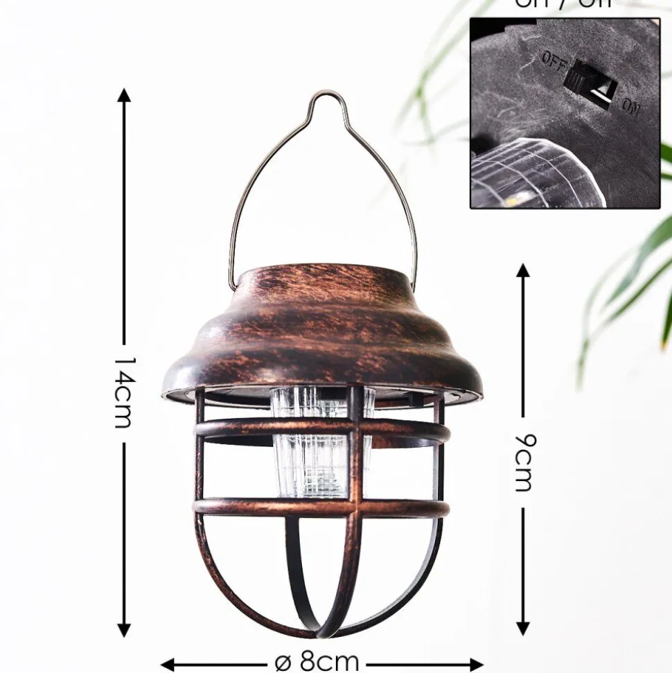 Lampe Solaire Hangzhou Led Rouille, Transparent, 1 Lumiere